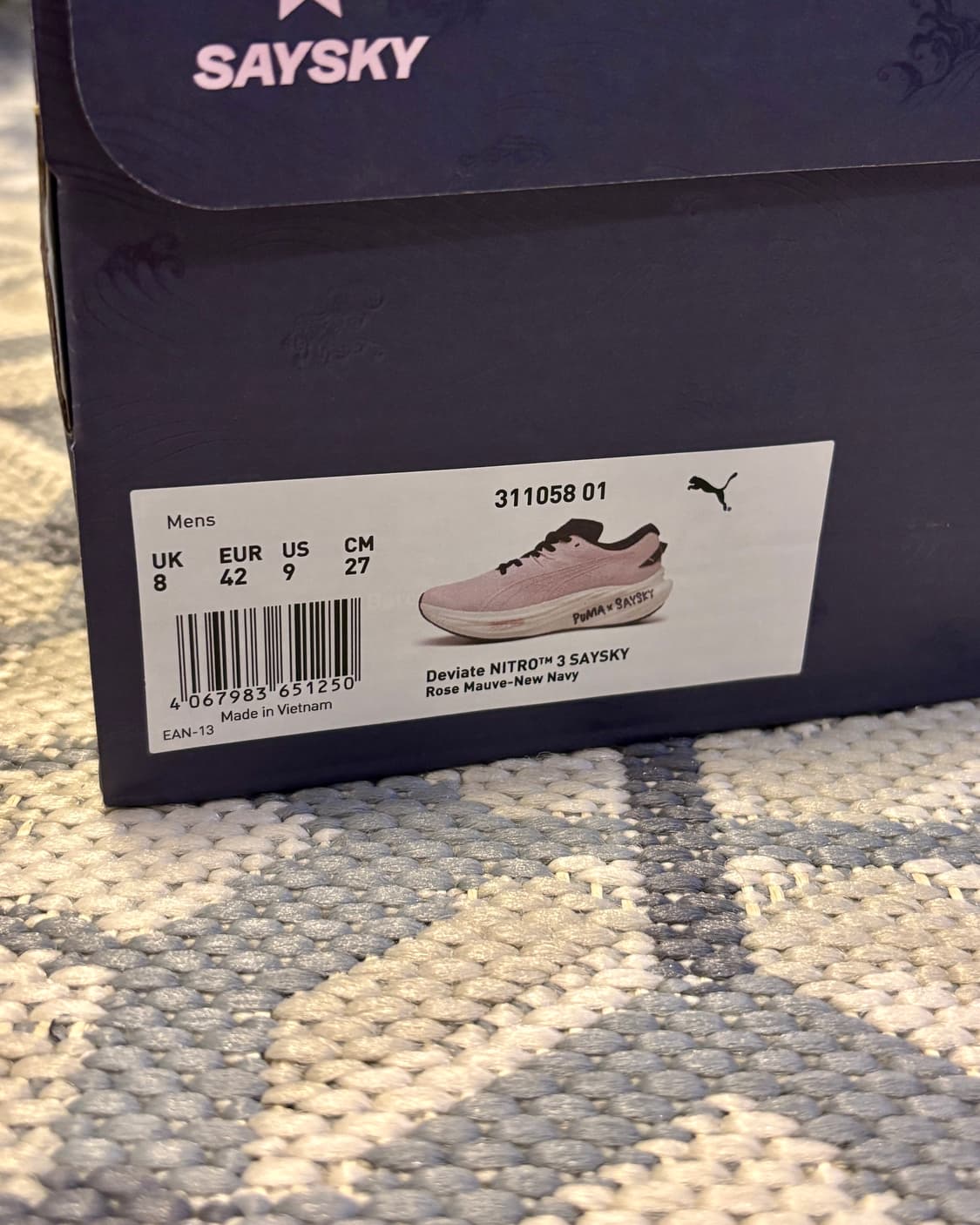 (270) 푸마x세이스카이 디비에이트 나이트로3 로즈 모브 뉴 네이비 상품이미지10