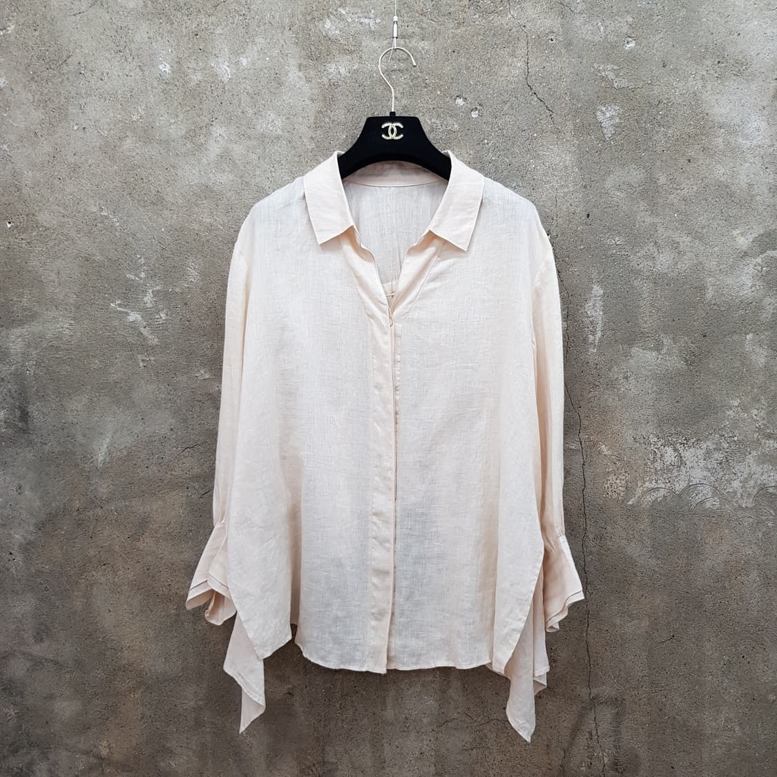 한섬 마인 린넨 드레이프 블라우스 셔츠 88-98-165사이즈 상품이미지2