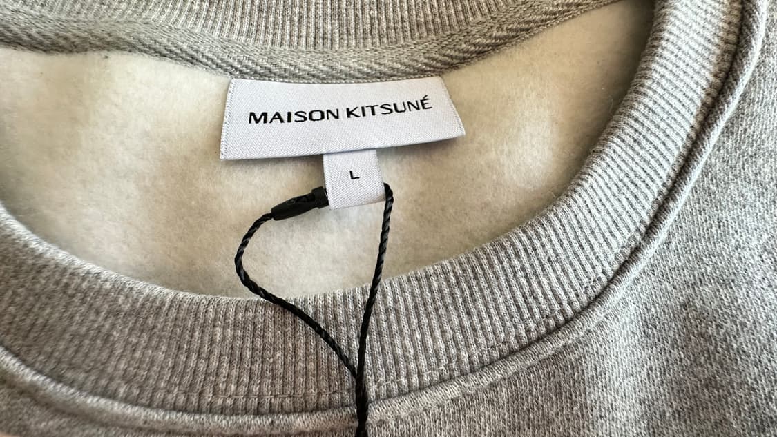 (새상품) 메종키츠네 폭스 헤드 맨투맨 그레이 기모 상품이미지3