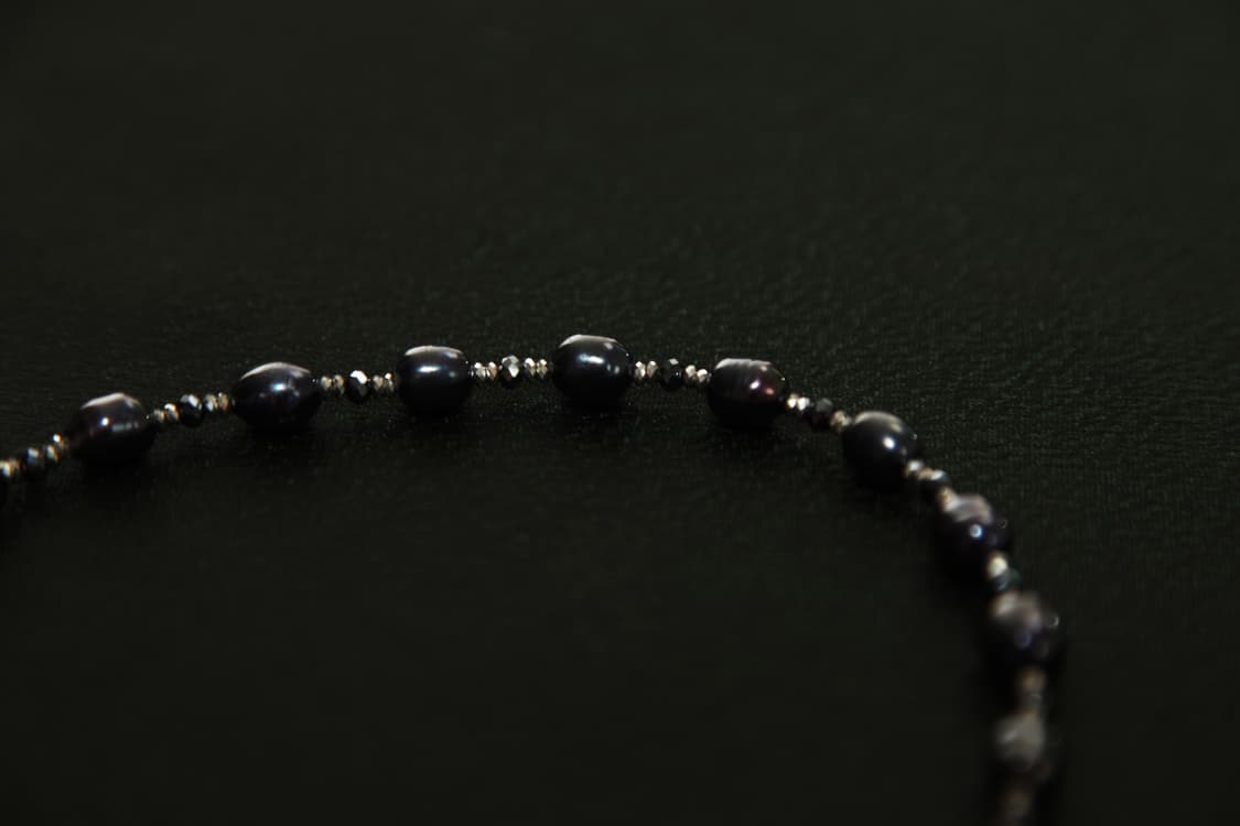 CASIOPEIA #046 Black Pearl Navy Necklace 상품이미지5