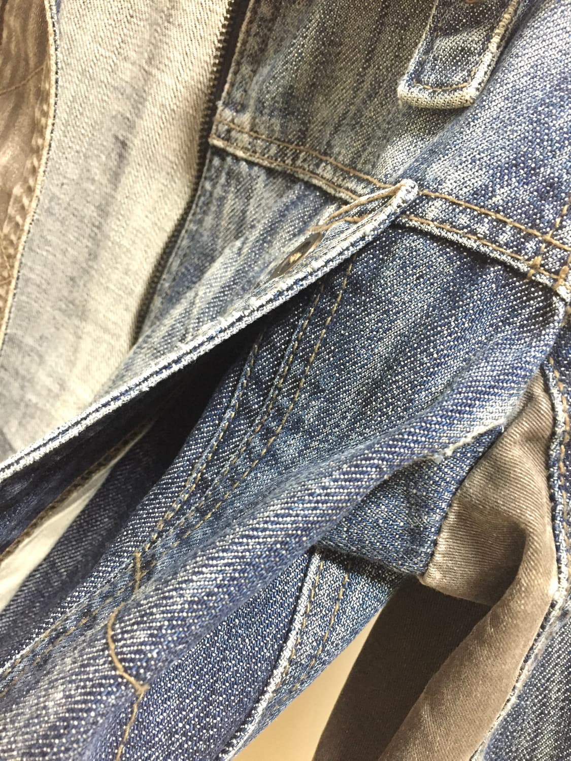 코데즈컴바인 빈티지 데미지 버클 데님 자켓 상품이미지5