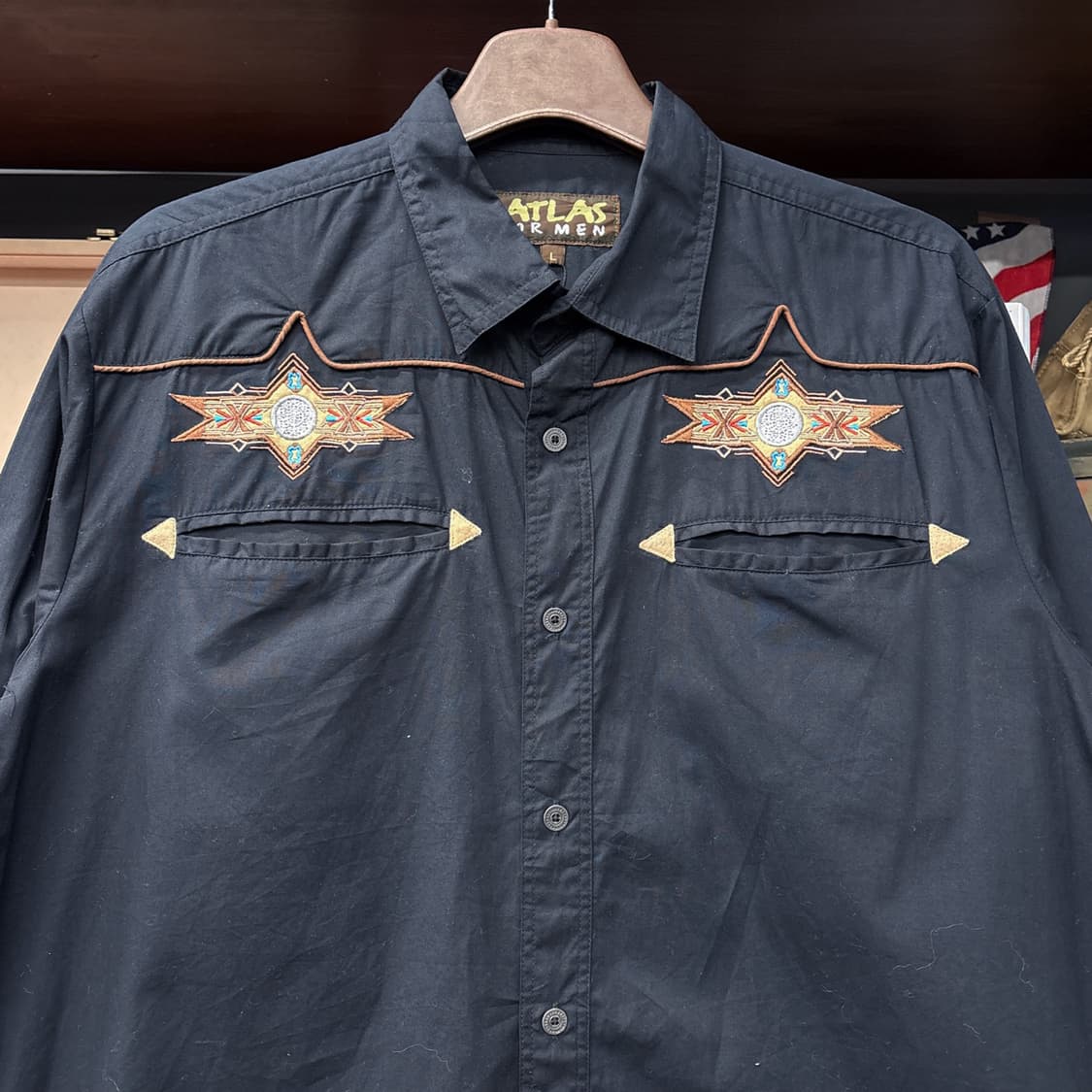 아틀라스 네이티브 나바호 엠브로이드 웨스턴 셔츠 N1076 상품이미지3