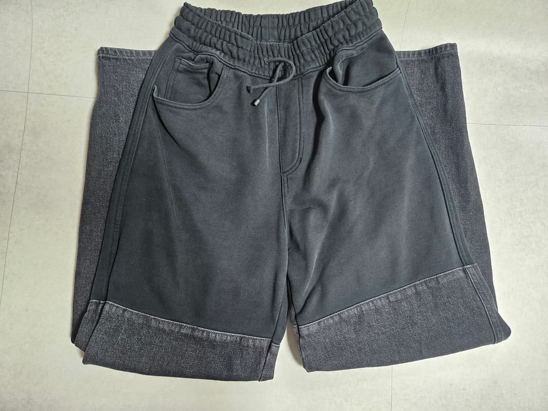 아모멘토 드로우 스트링 데님팬츠 블랙 상품이미지8