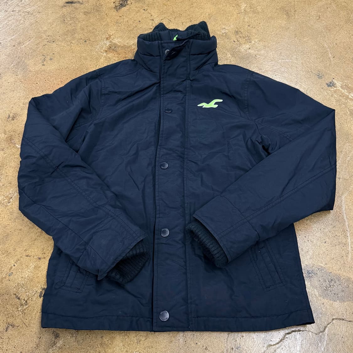 [정품/M] 홀리스터 캘리포니아 블랙 패딩 점퍼 b14 상품이미지2