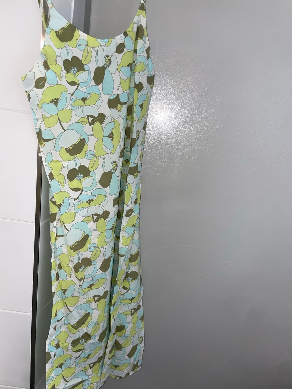 그린플로럴 슬리브리스 원피스 상품이미지4