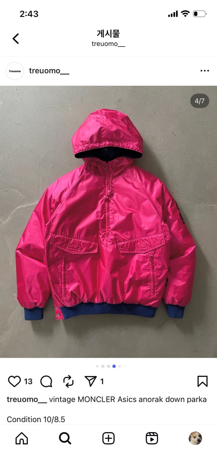 몽클레어 x 아식스 빈티지 아노락 파카 상품이미지6