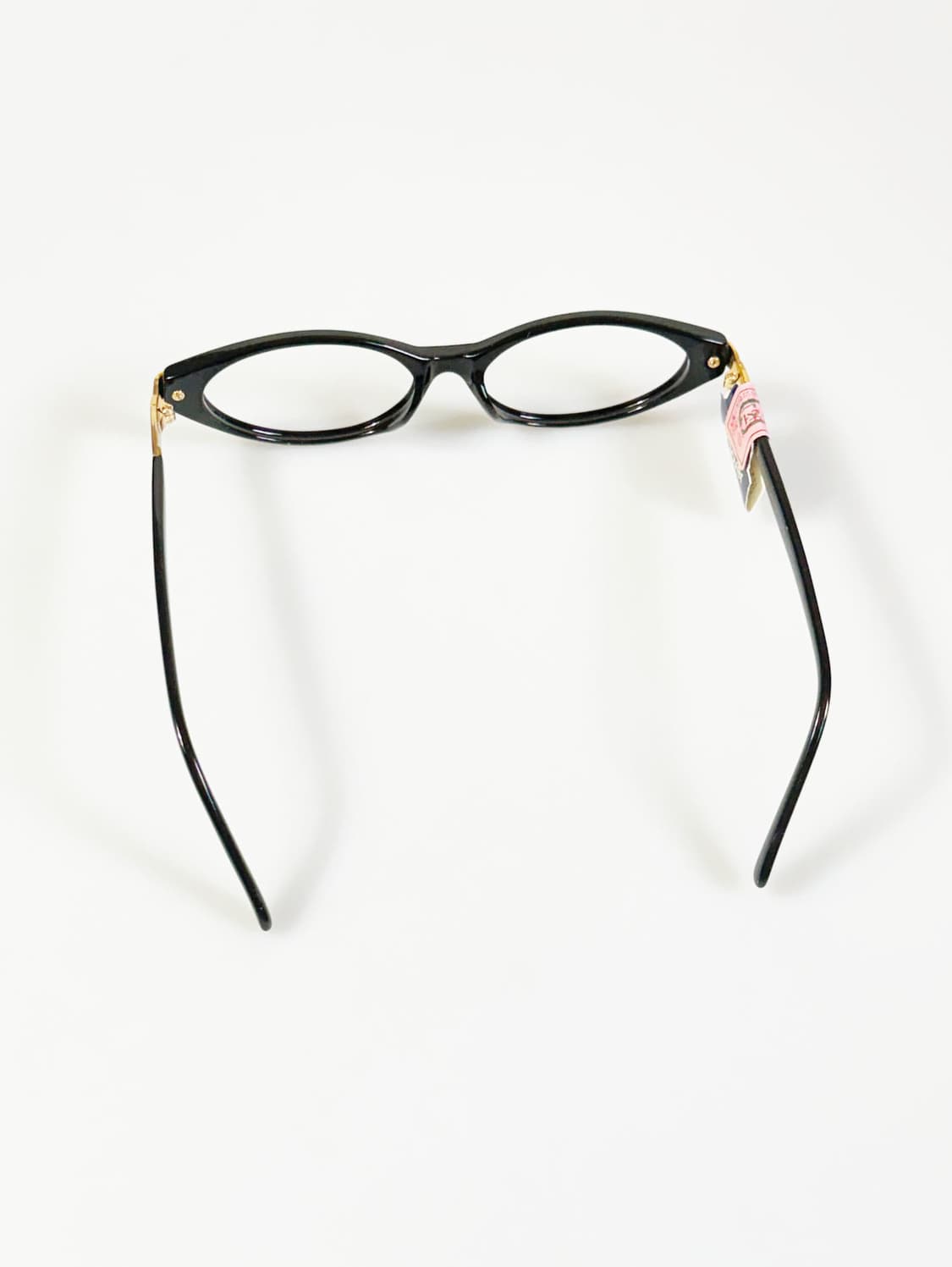 90s CLOVER 블랙 오벌 뿔테 프레임 빈티지 안경 상품이미지5
