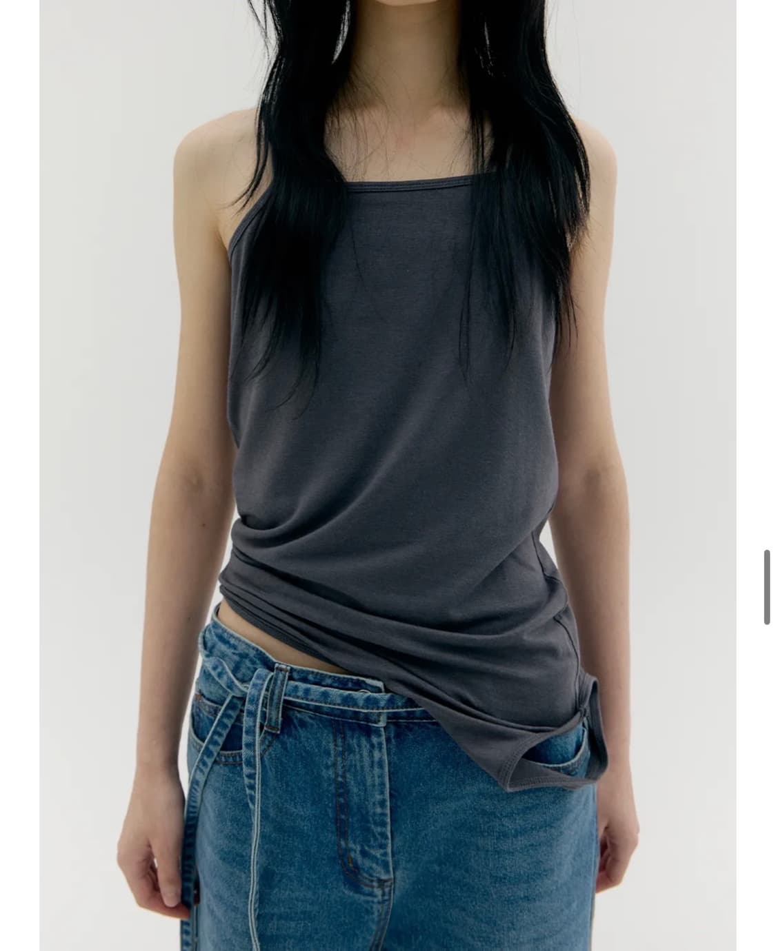 카셀 3 WAY LAYERED SLEEVELESS, CHARCOAL 상품이미지1