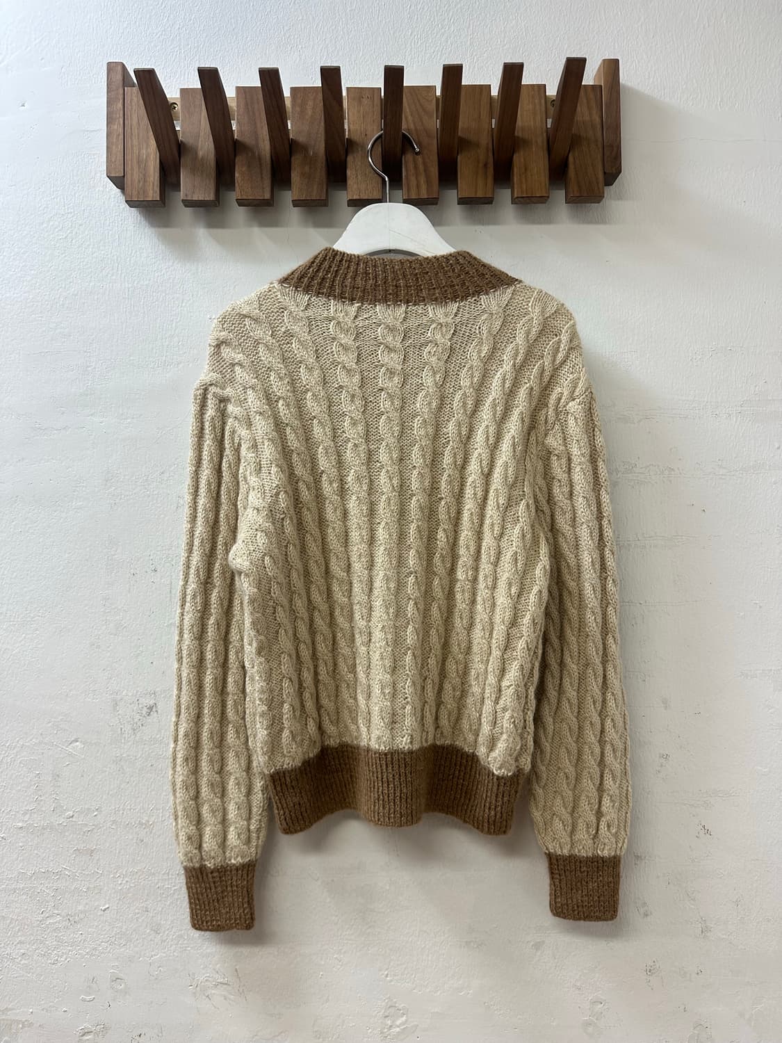 핸드메이드 Handmade Knit 양모 울 혼방 케이블 니트 스웨터  상품이미지4