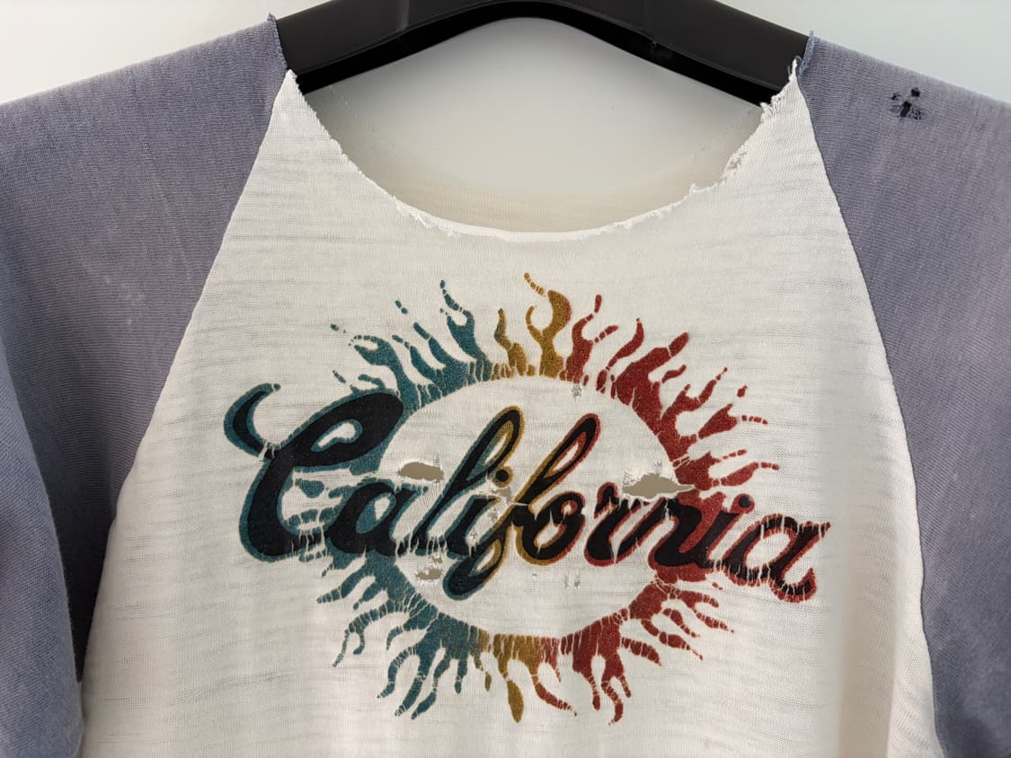 80s Vintage Natural Distressed 3/4 tee 상품이미지2