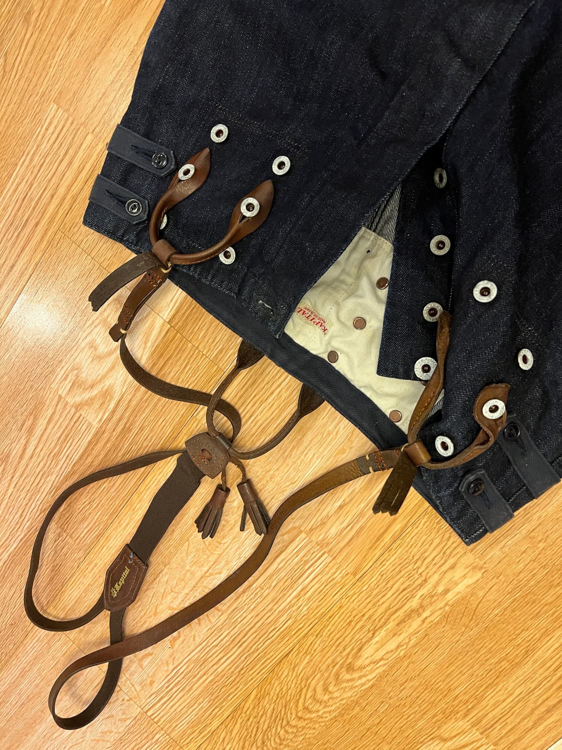 캐피탈 12 온즈 데님 7 스타 서스펜더 팬츠 인디고 상품이미지3