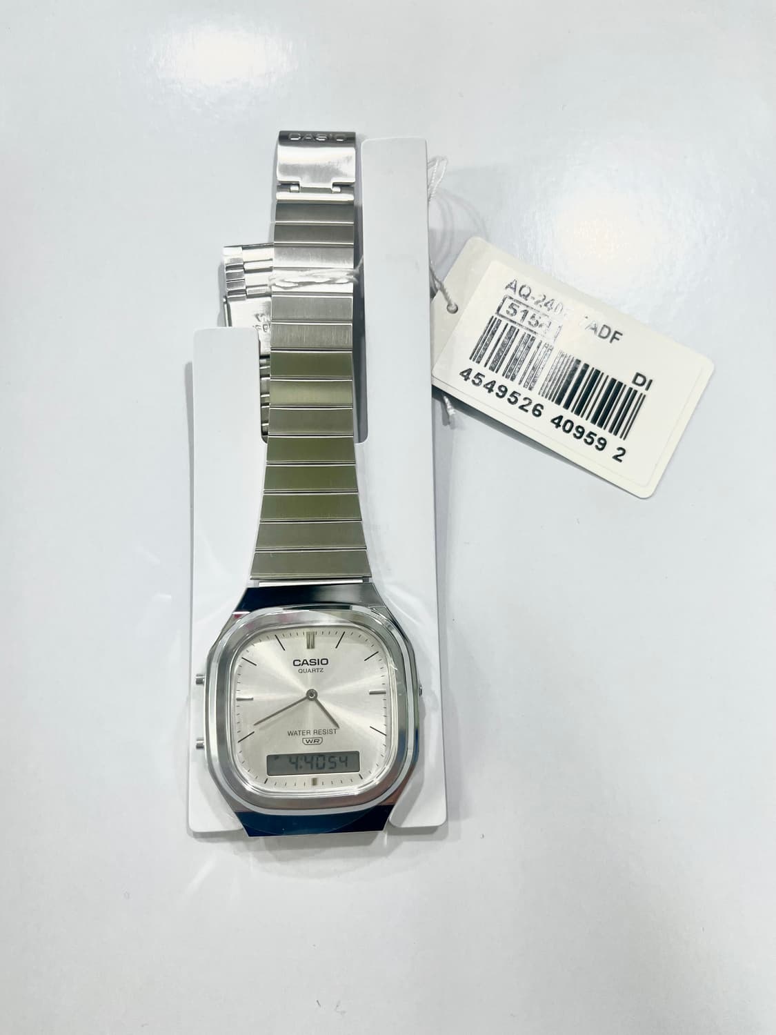 카시오 메탈 스퀘어 화이트 시계 새상품 :) 상품이미지8