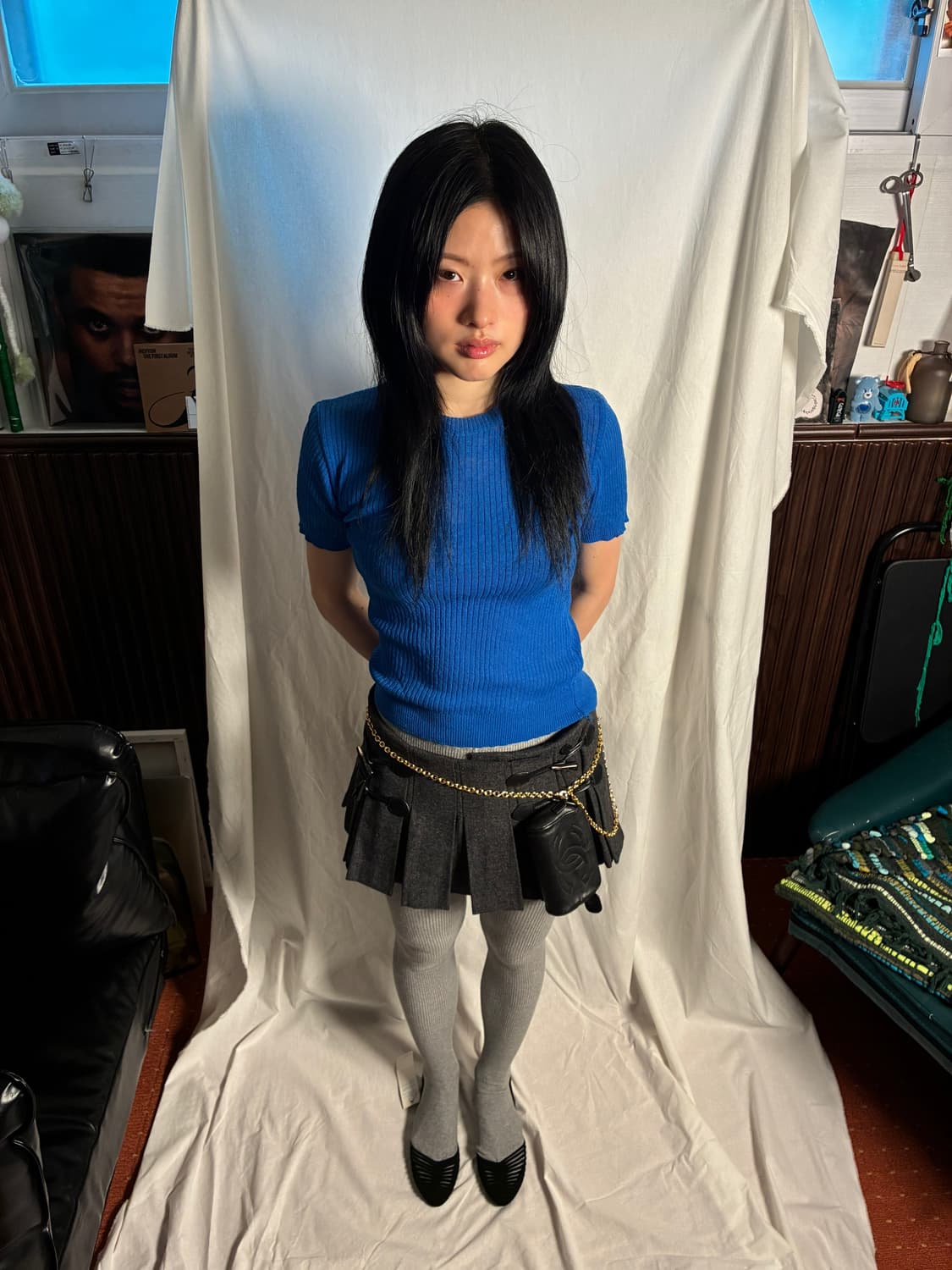 더오픈프로덕트 OPENYY Blue knit tee 상품이미지1