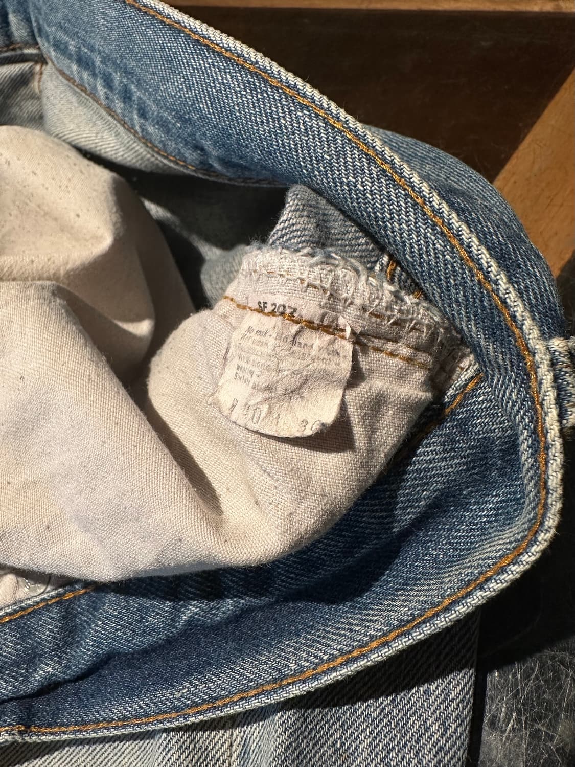 80s USA 빈티지 리바이스 501 셀비지 데님 팬츠 상품이미지10