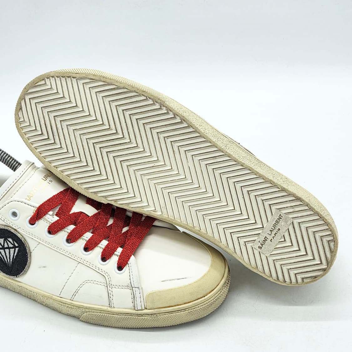 생로랑 17ss 다이아몬드 패치 로우탑 스니커즈 (41) 상품이미지3