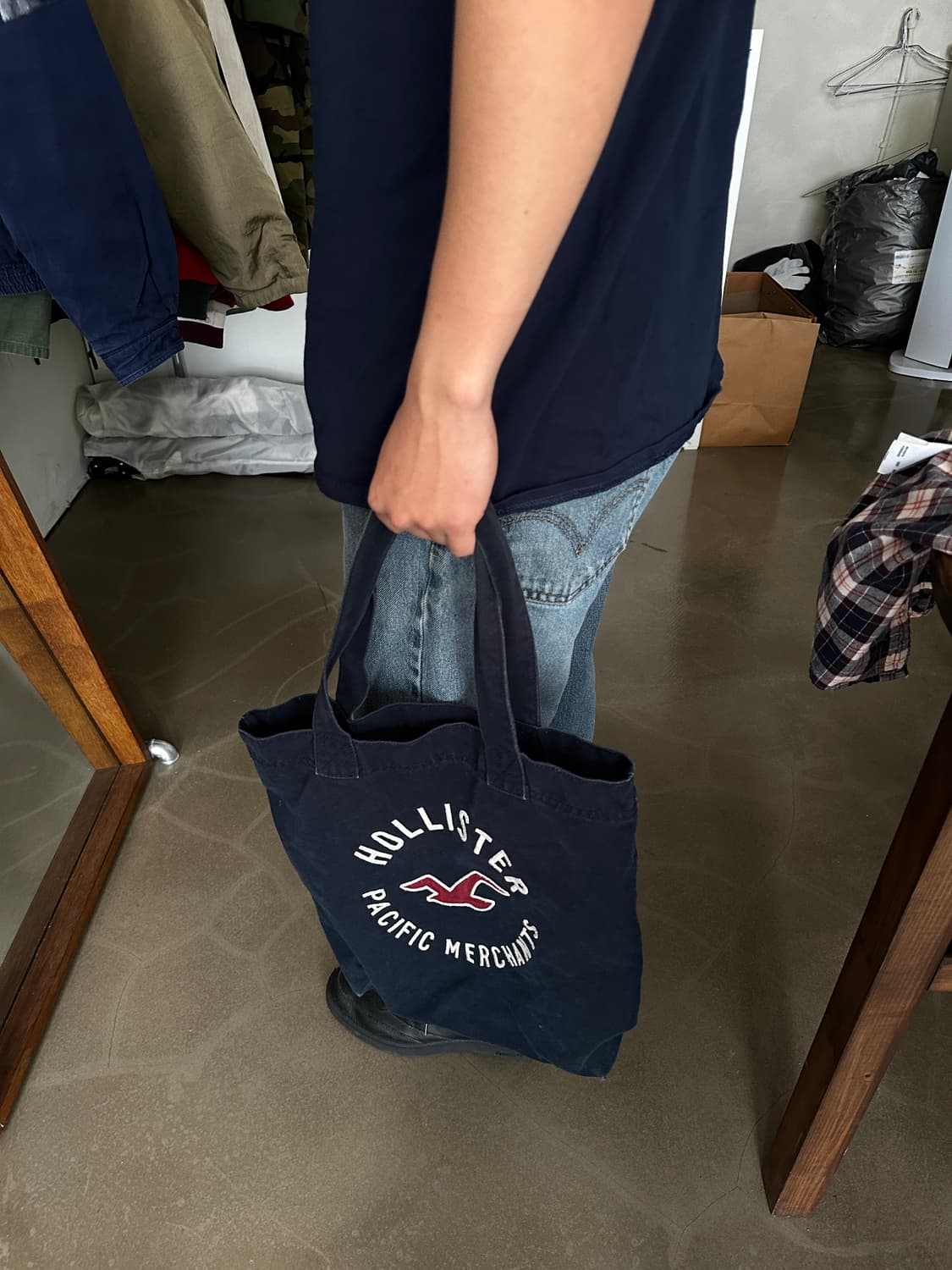 홀리스터 로고 캔버스 토트백 상품이미지2