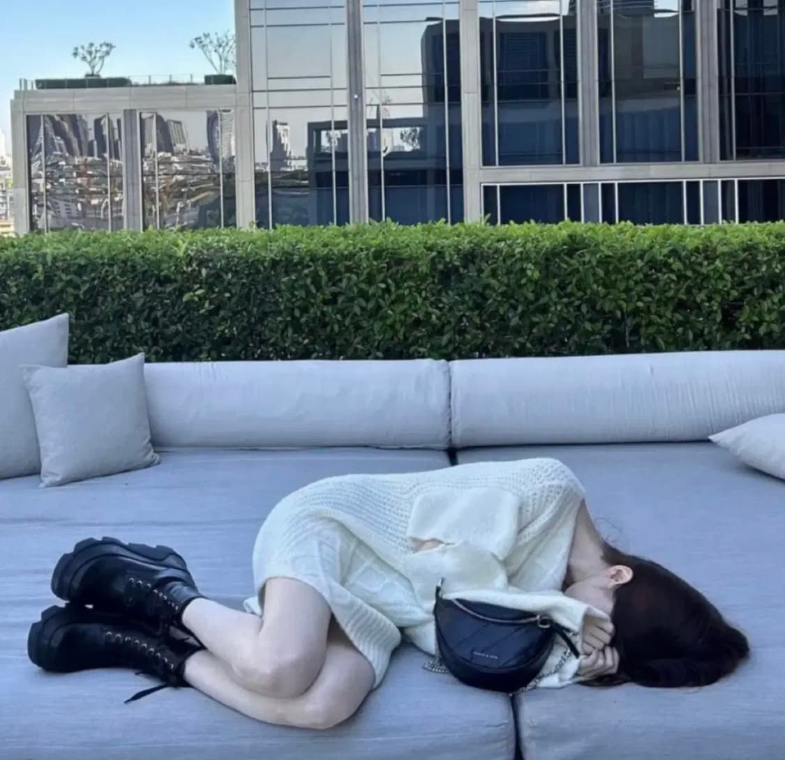 트리밍버드 슬리브 슬릿 보트넥 니트 (그레이) 상품이미지5