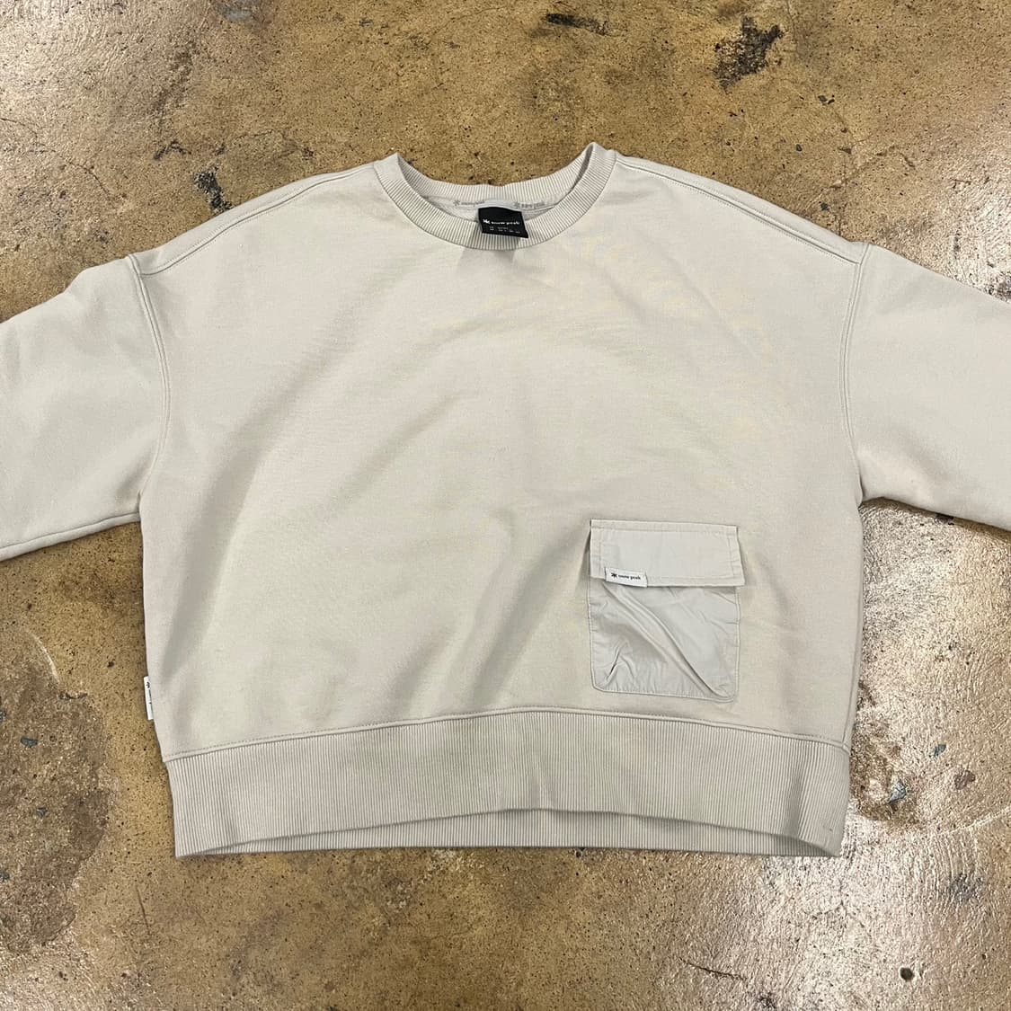 [정품/85] 스노우피크 포켓 맨투맨 티셔츠 아이보리 b18 상품이미지3