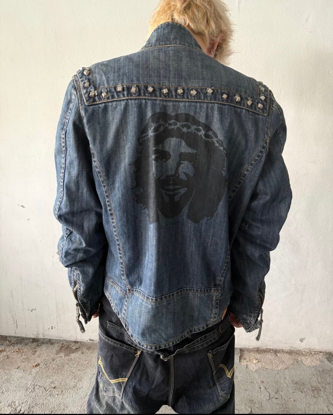 “The battle” 지져스 데님 스터드 자켓 상품이미지2