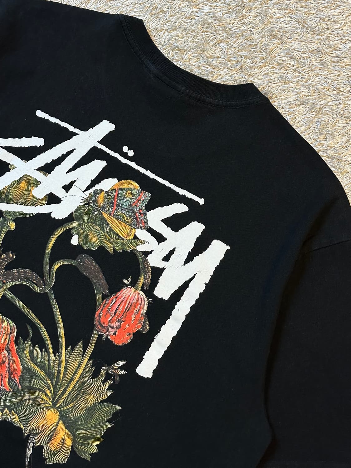 스투시 STUSSY 위더드 플라워 반팔 티셔츠 블랙 상품이미지2
