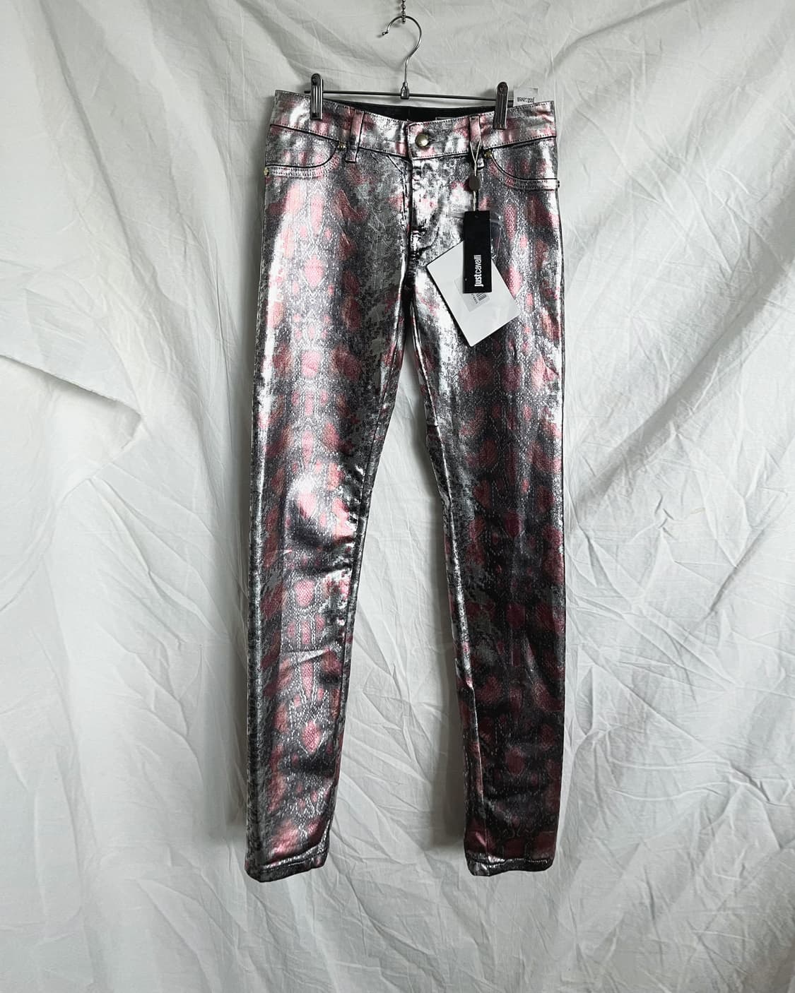 deadstock* 저스트카발리 메탈릭 파이톤 코팅진 상품이미지2