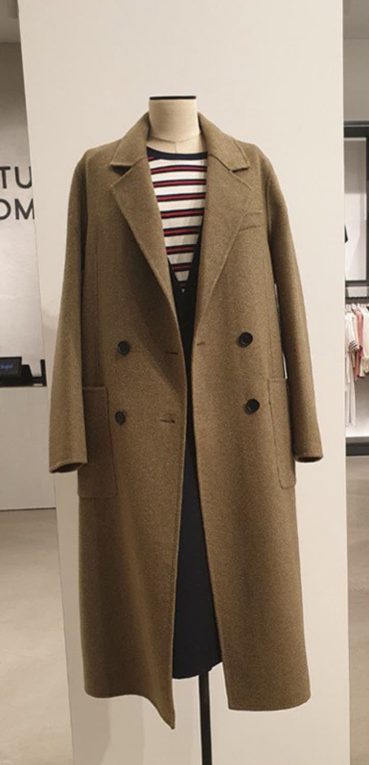 [Studio Tomboy]스튜디오톰보이 테일러드카라 코트(카키베이지) 상품이미지2