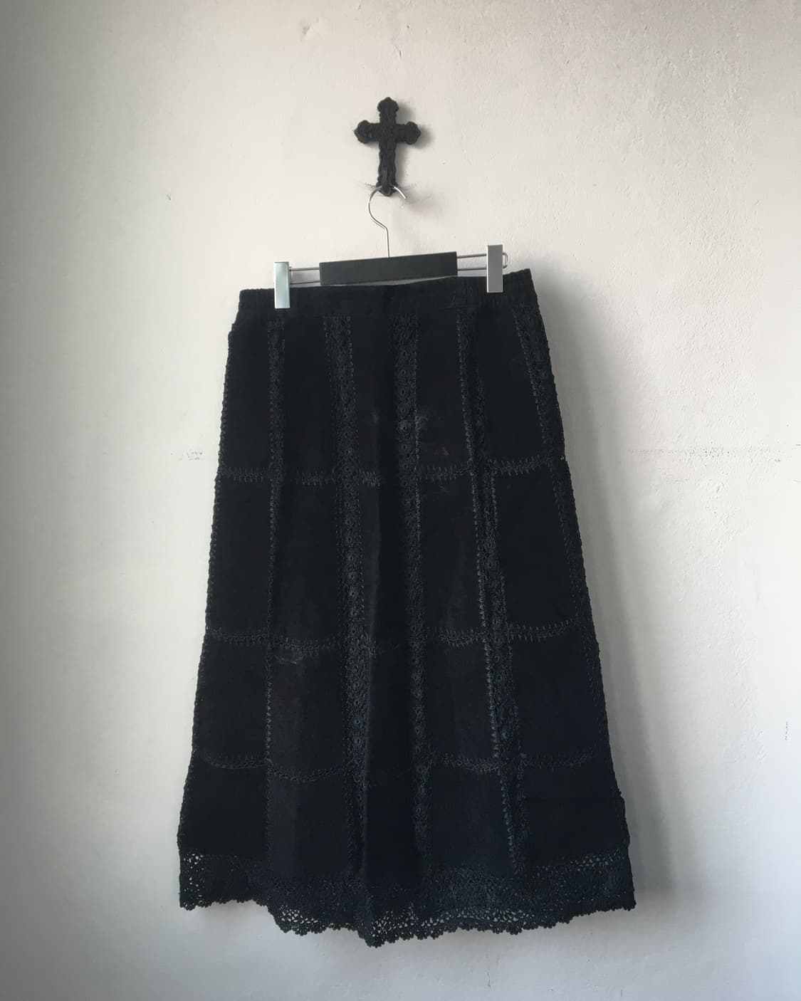 Suede patch pattern skirt 상품이미지2