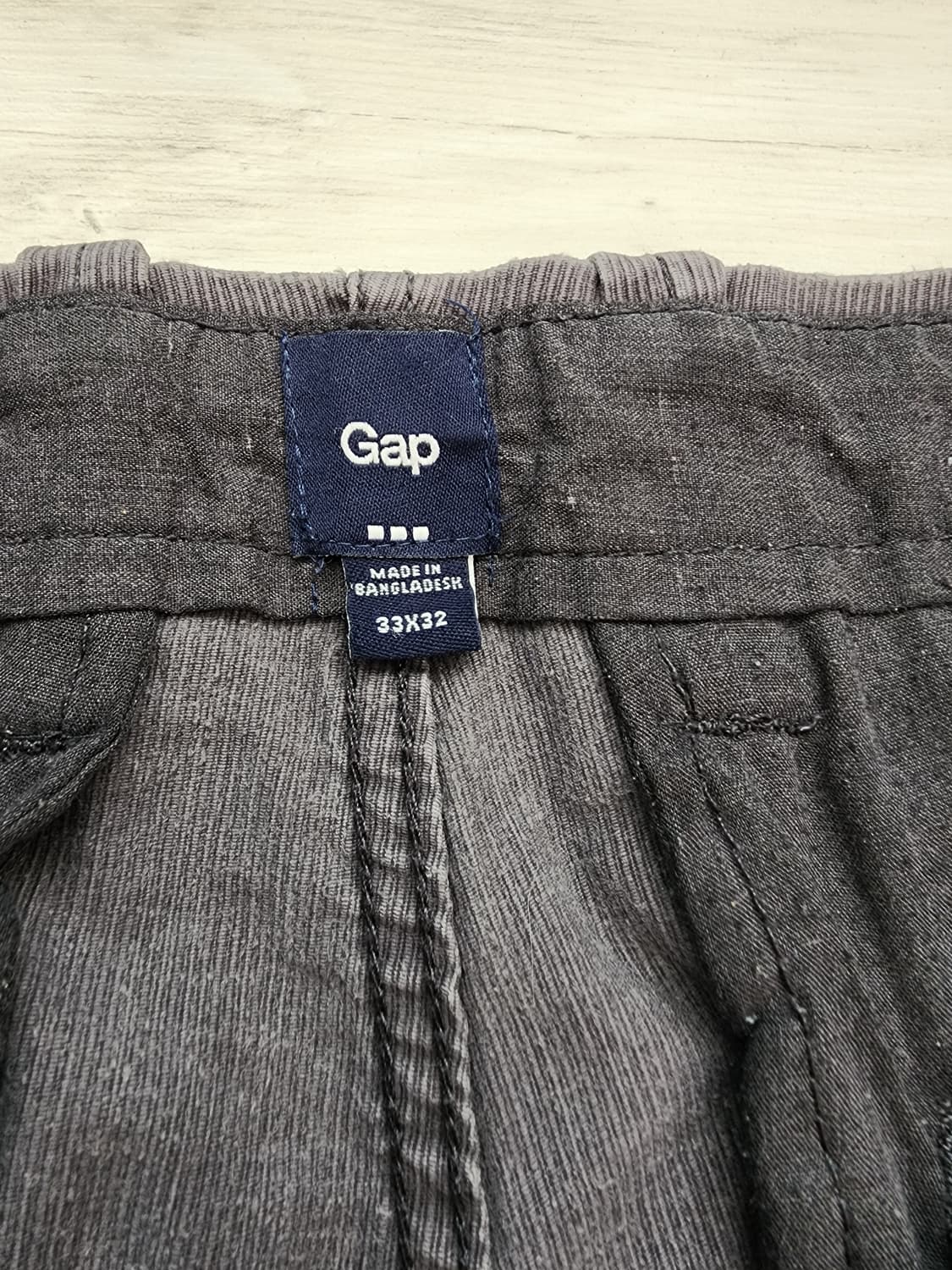 GAP 갭 코듀로이 팬츠 팜. 33사이즈 블루그레이 색상 골덴 바지 상품이미지5