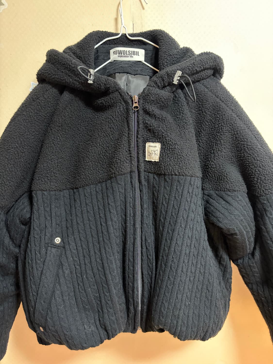 구월십일 후리스 벌룬 점퍼 블랙 상품이미지3