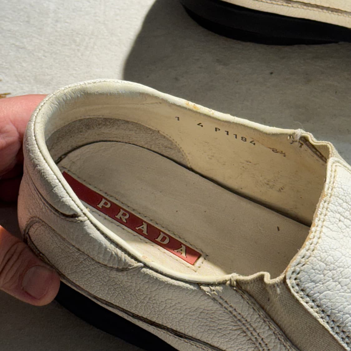 프라다 스포츠 로퍼 레더 화이트 (275-280) 상품이미지8