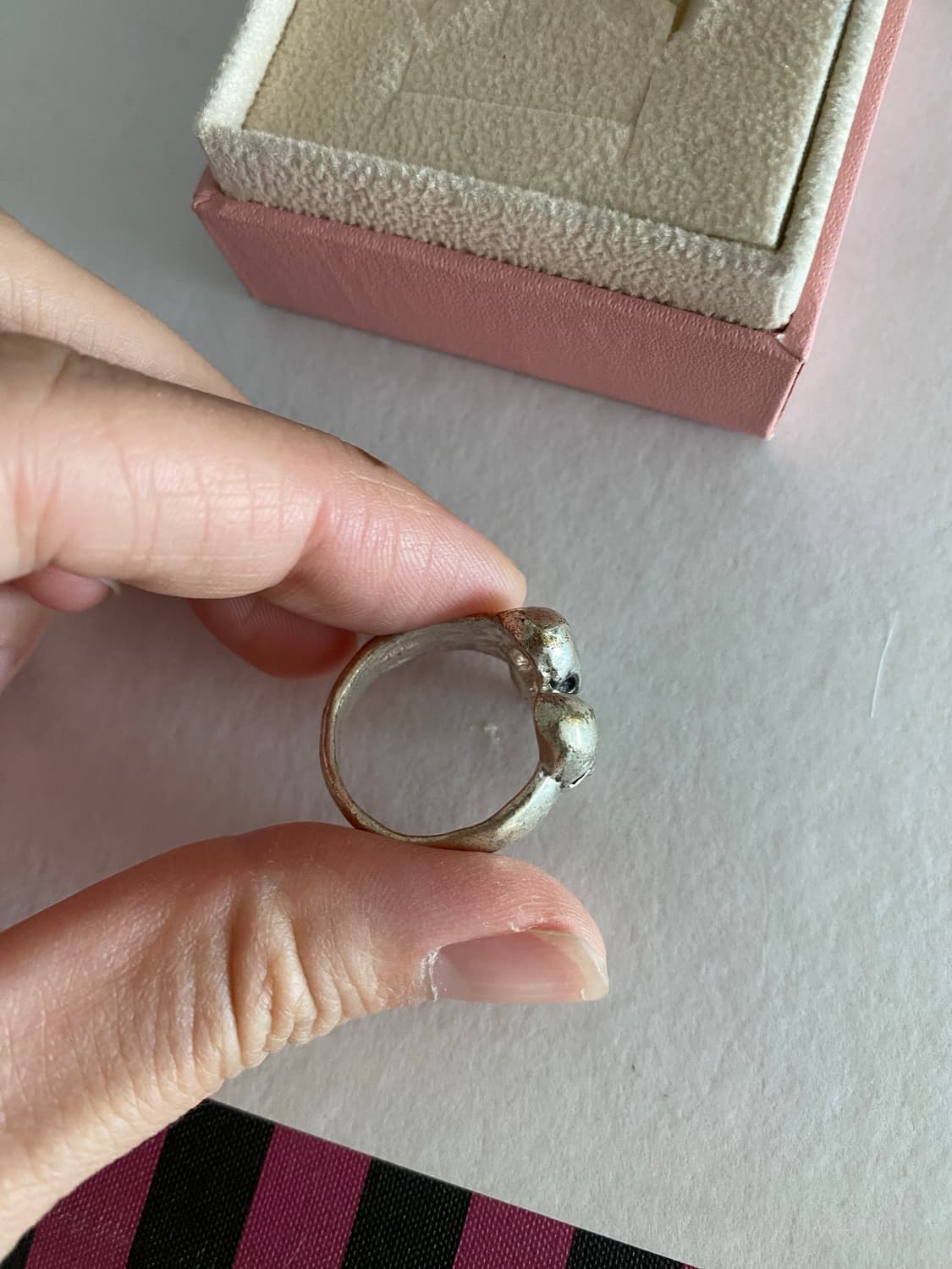 더블 해골 반지 상품이미지4