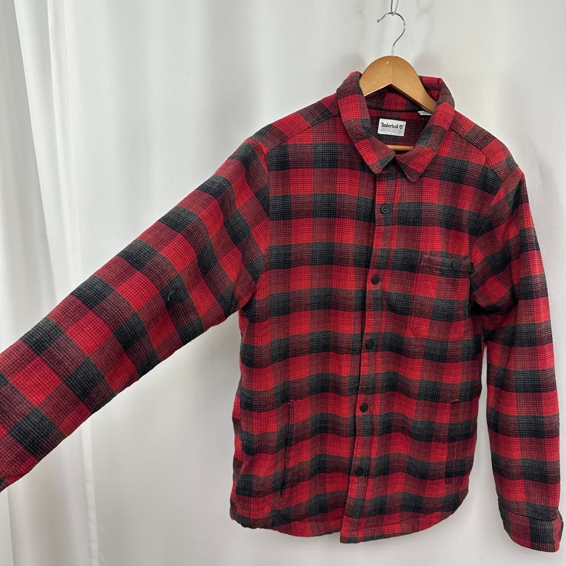   팀버랜드 남자 면 체크 남방 자켓 기모도톰 XL  상품이미지4