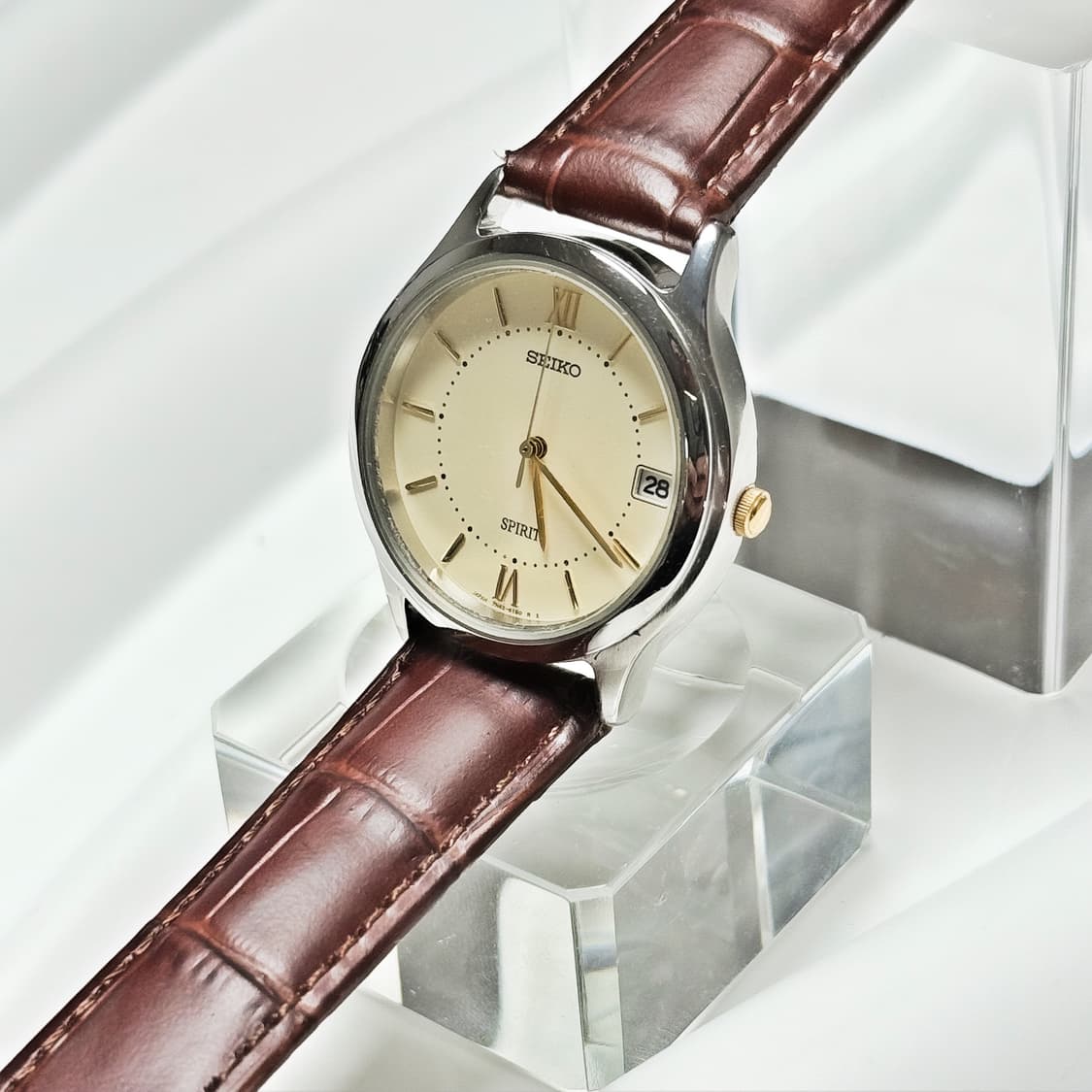 80's90's 빈티지 세이코 스피릿 로만 콤비 워치 상품이미지3
