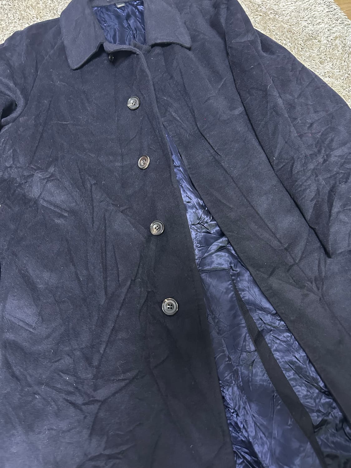 네이비 일제 캐시미어 100프로 코트 105~110 상품이미지2