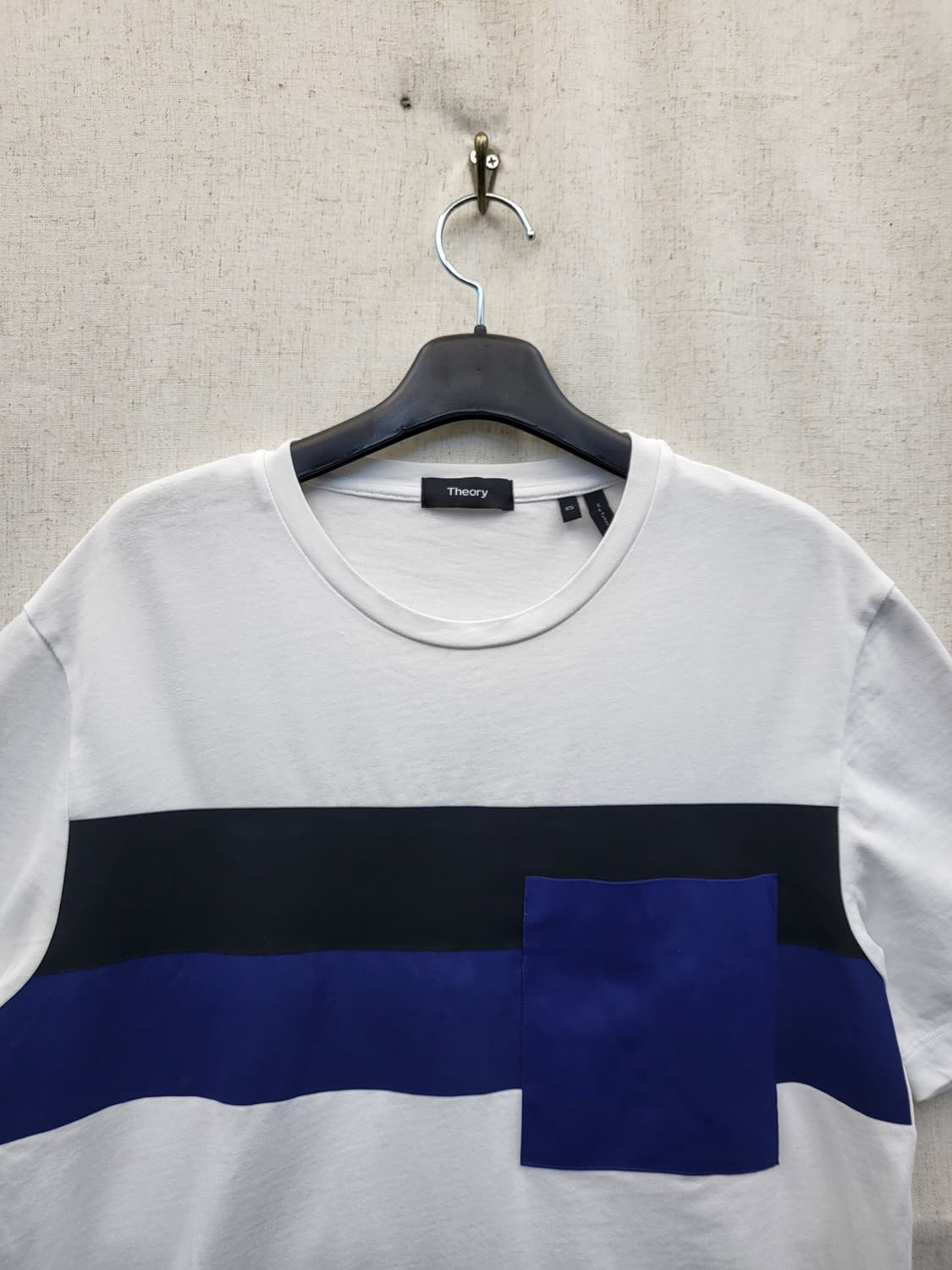 Theory 띠어리 화이트 배색 반팔 티셔츠 상품이미지3