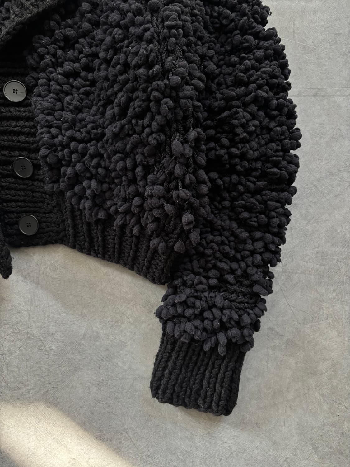 MM6 메종 마르지엘라 블랙 부클 가디건 상품이미지5