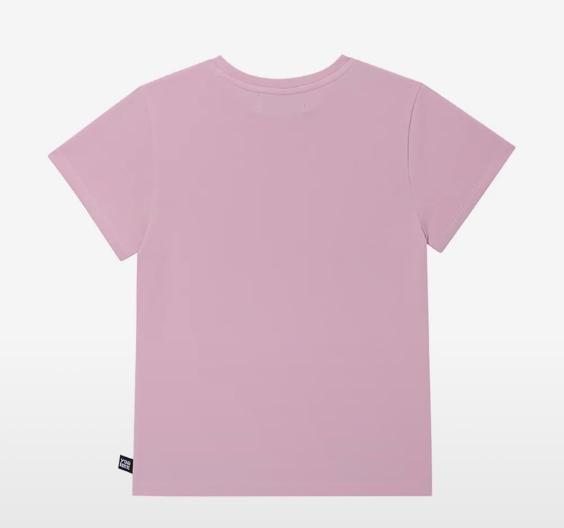 유희 YOUHEE 핑크 반팔 레터링 티셔츠 상품이미지3