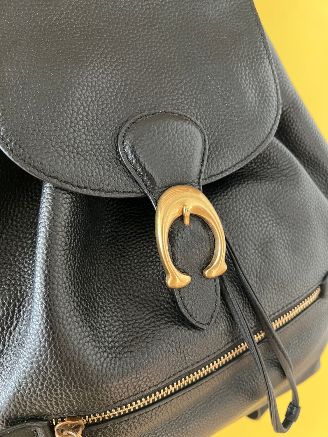 코치 블랙 그레인 레더 백팩 상품이미지2