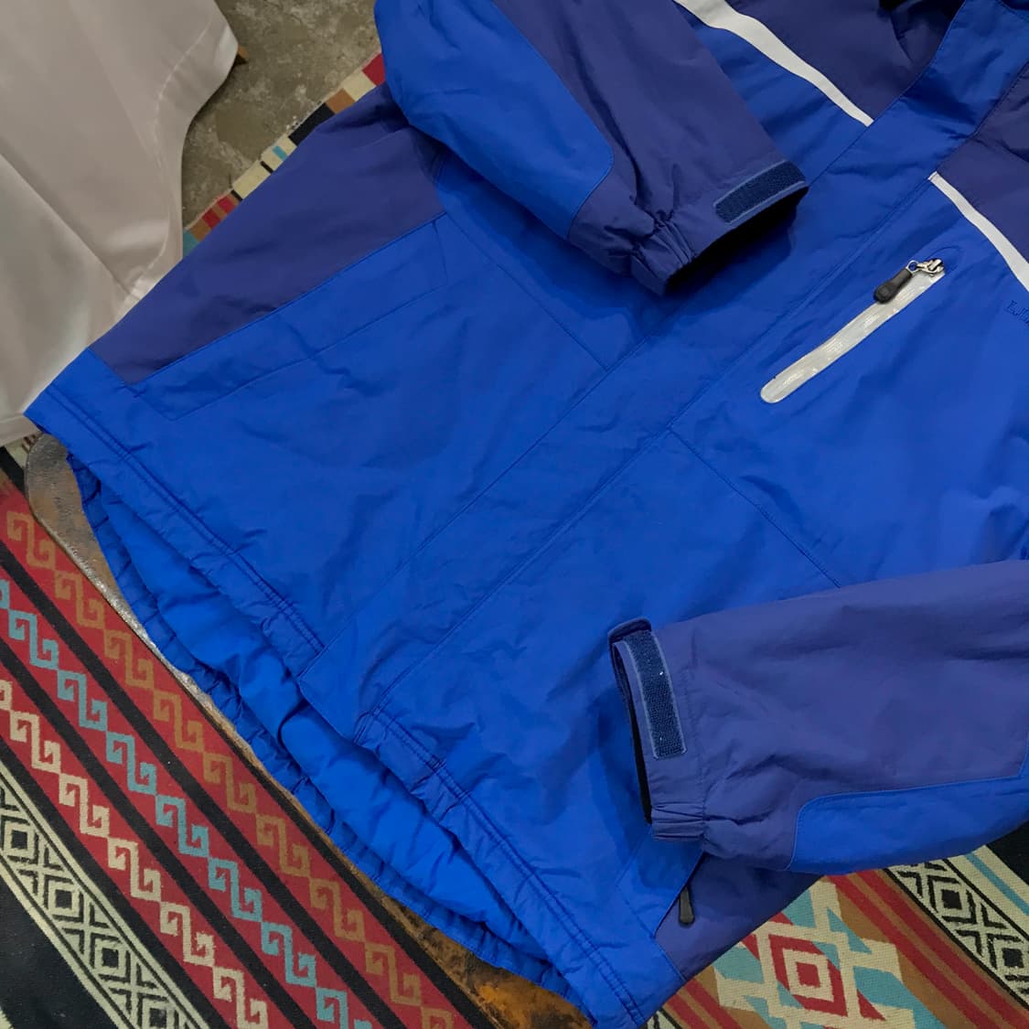 엘엘빈 투웨이 집업 블루 후드 패딩 점퍼 남성 110 사이즈  상품이미지3