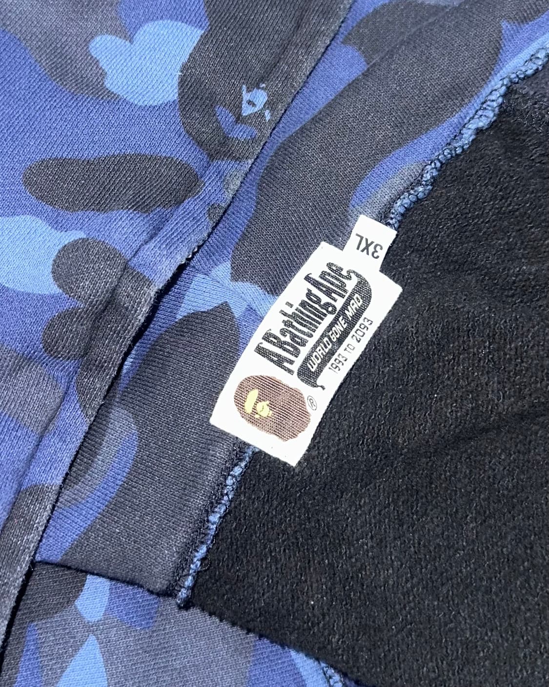 베이프 컬러 카모 릴렉스드 핏 후드집업 네이비 3xl 상품이미지2