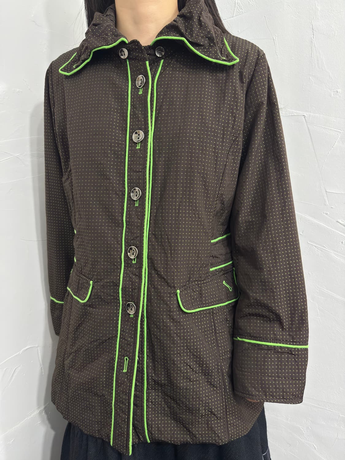 dot brown design jacket 상품이미지4
