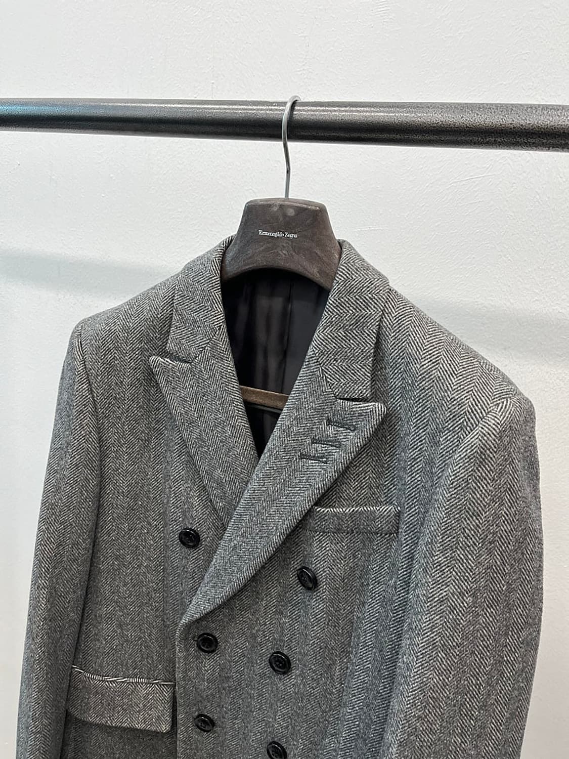 95) 레노마 헤링본 캐시미어 코트  상품이미지2