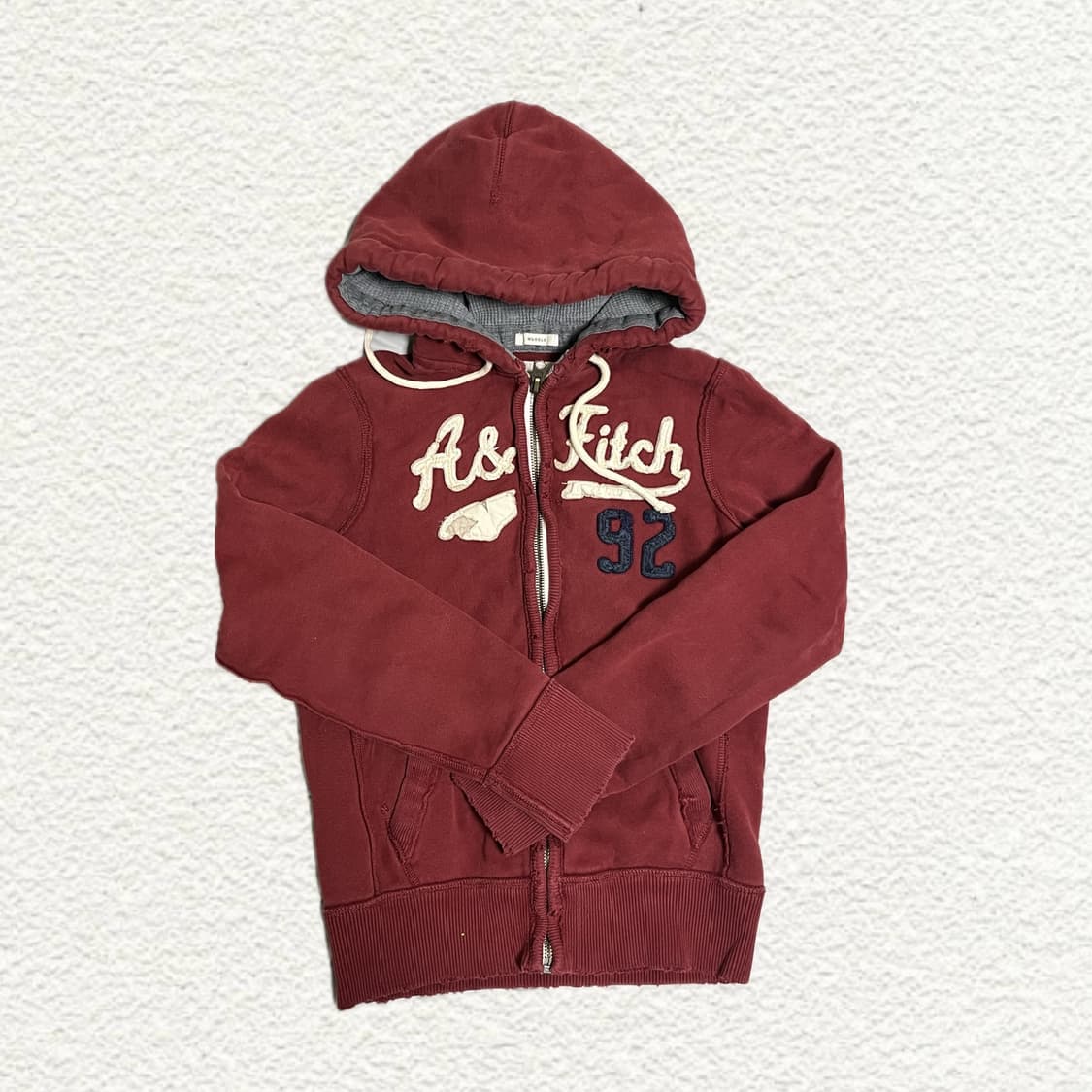 Abercrombie & Fitch 후드집업 S 버건디 상품이미지1