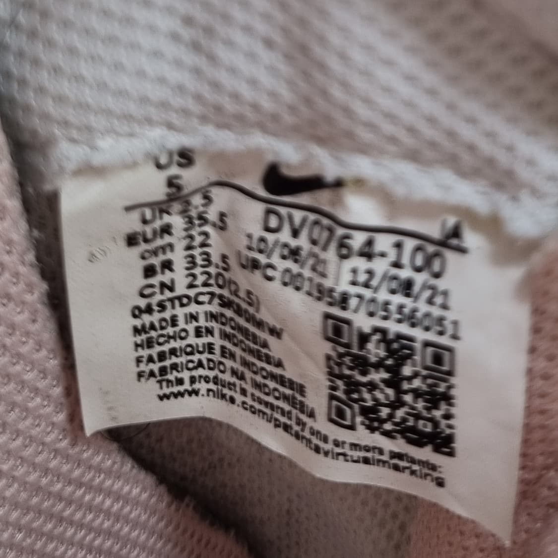 나이키 와플데뷰 핑크 운동화 220 상품이미지6