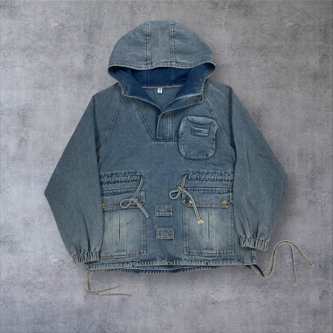 빈티지 데님 후드 아노락 상품이미지1