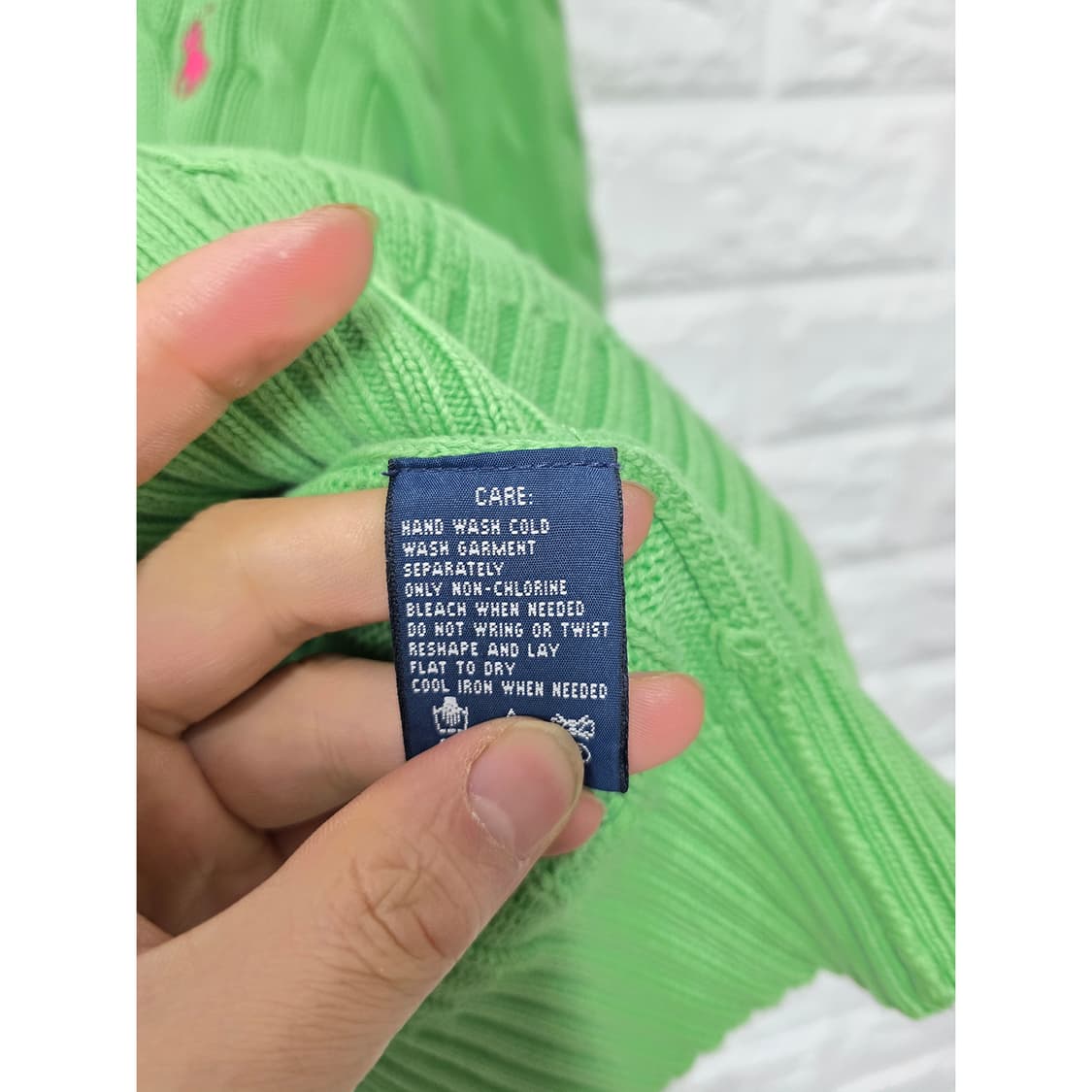 택포_ 폴로랄프로렌 꽈배기 니트 후드집업 XL 상품이미지3