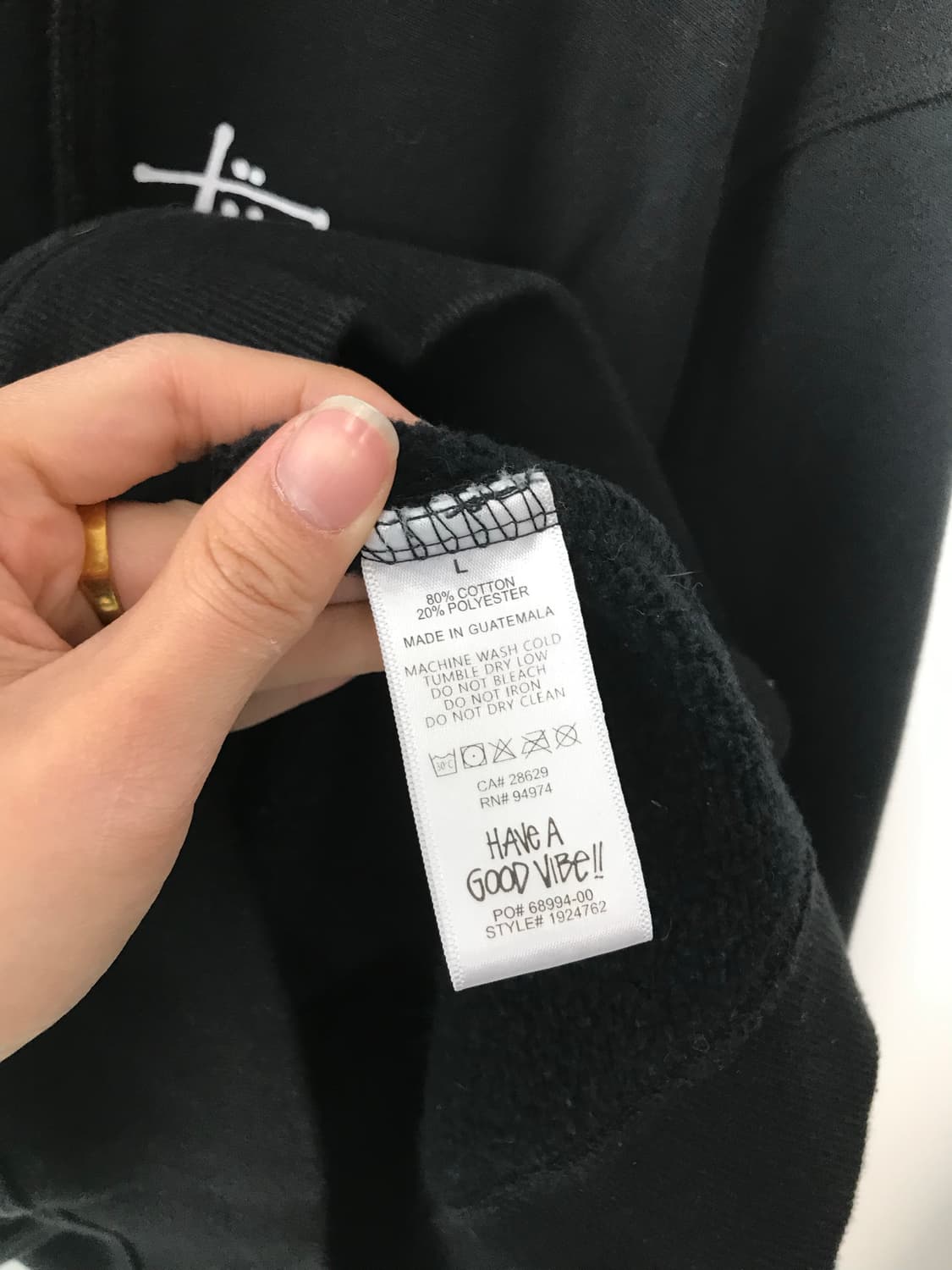 스투시 스탁로고 블랙 후드티 상품이미지9