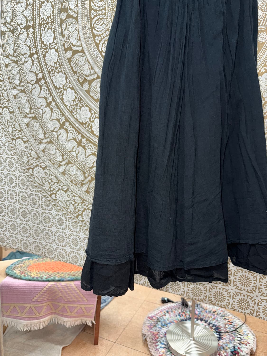 빈티지 여성 밴딩 린넨 스커트  상품이미지5