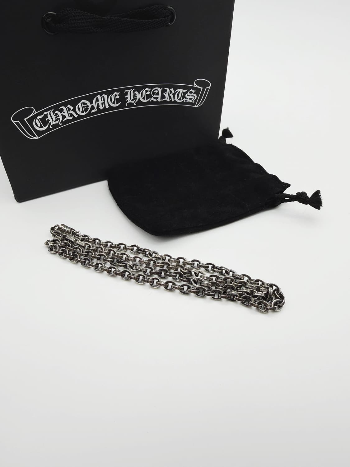 [20 Inch] 크롬하츠 페이퍼 체인 목걸이 20인치 실버 상품이미지5