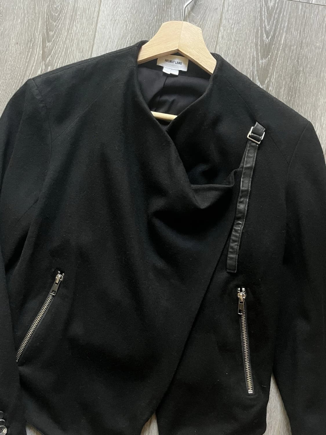 헬무트랭 울 드레이프 자켓 블랙  상품이미지3